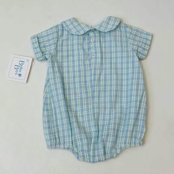 NWT Bailey Boys 3M Retreat Seersucker Dressy Bubble Shortall - Picture 5 of 6